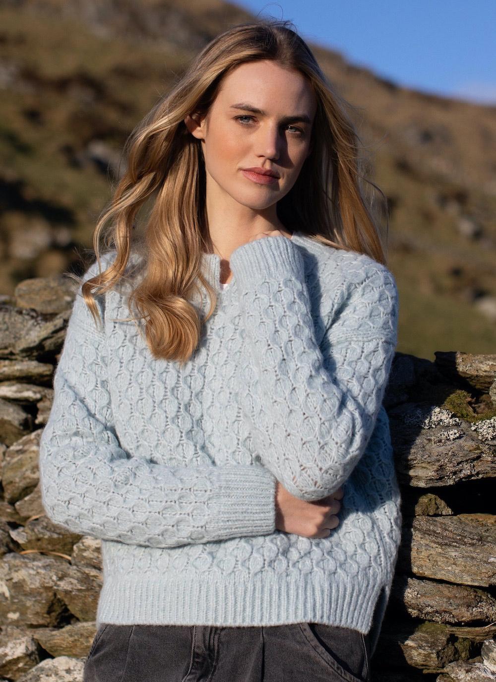 Fisherman Honeycomb Stitch Sweater in 