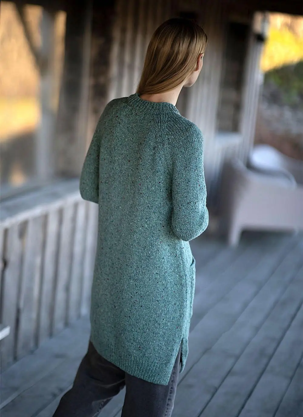 Fisherman Donegal Fleck Long Button Cardigan