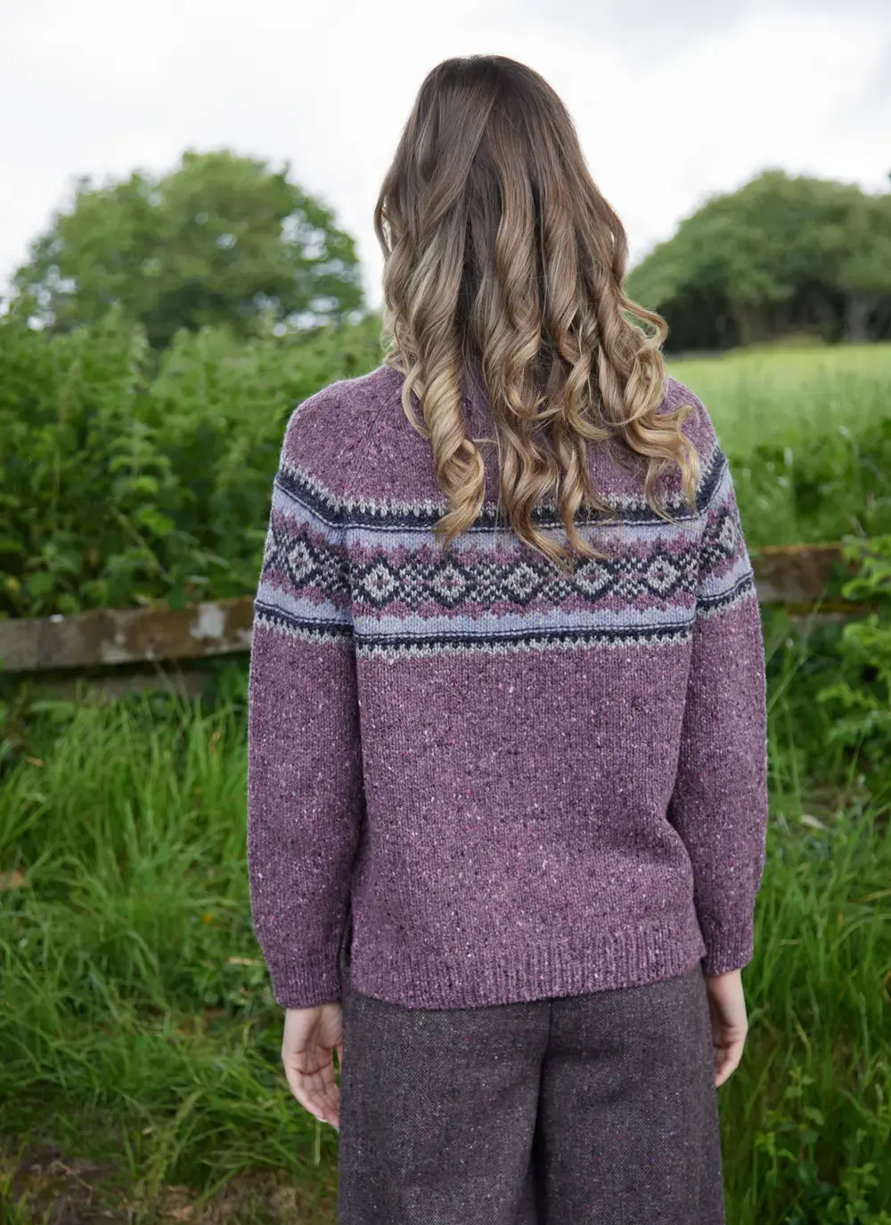 Donegal Fairisle Chest Crew 