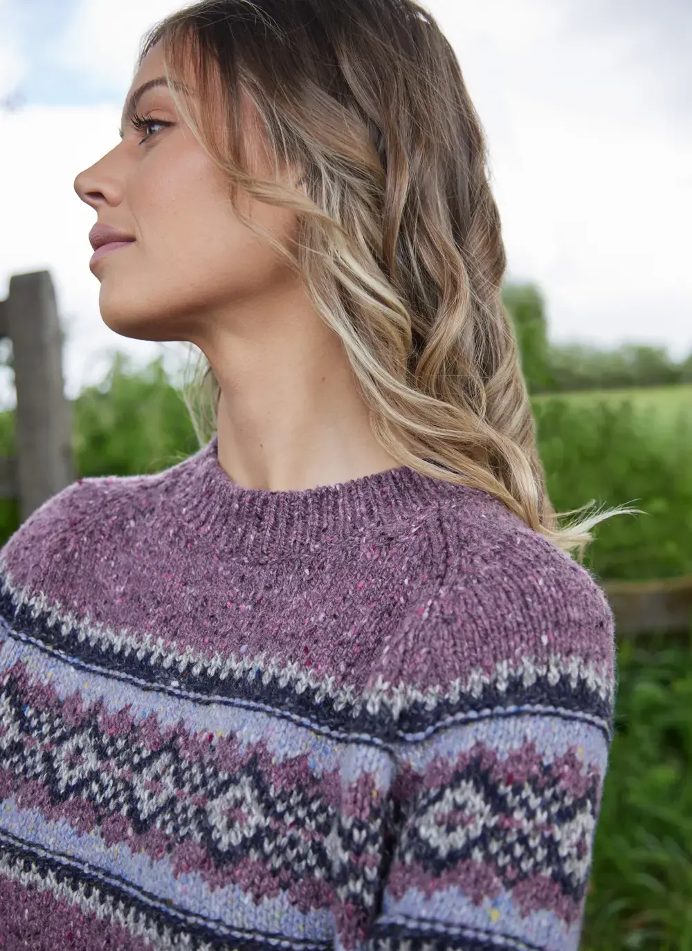 Donegal Fairisle Chest Crew 