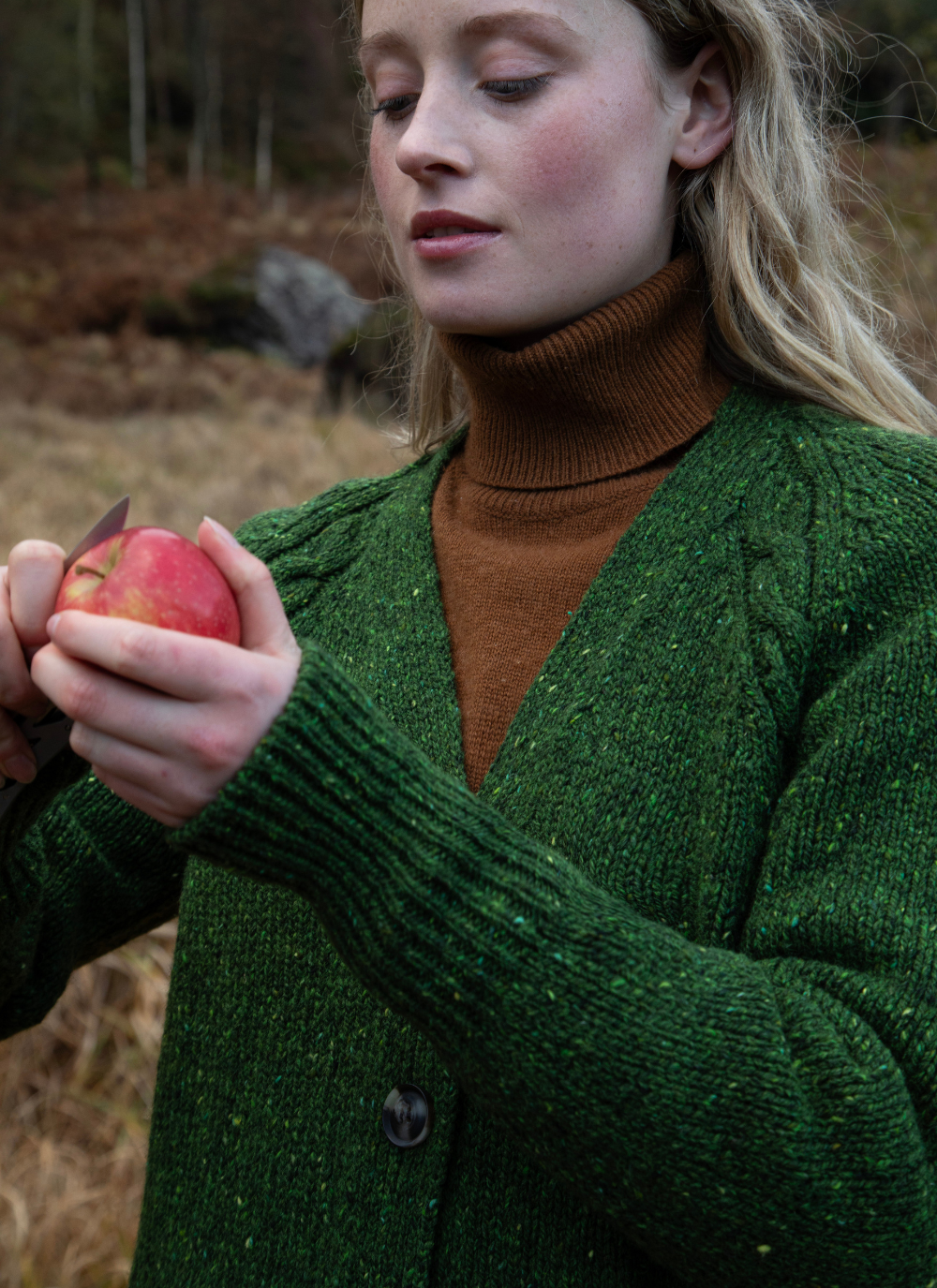 Donegal Raglan Cable Cardigan