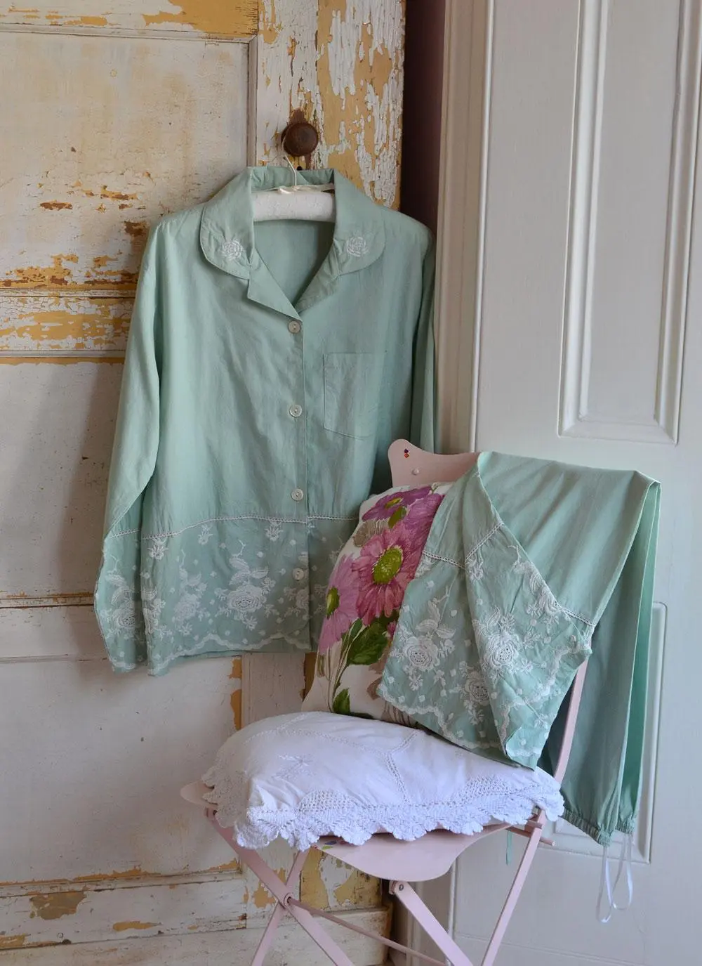 Julia Cotton Pajamas Green