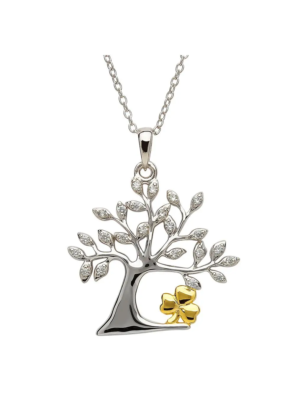 Celtic Tree Of Life Shamrock Pendant 