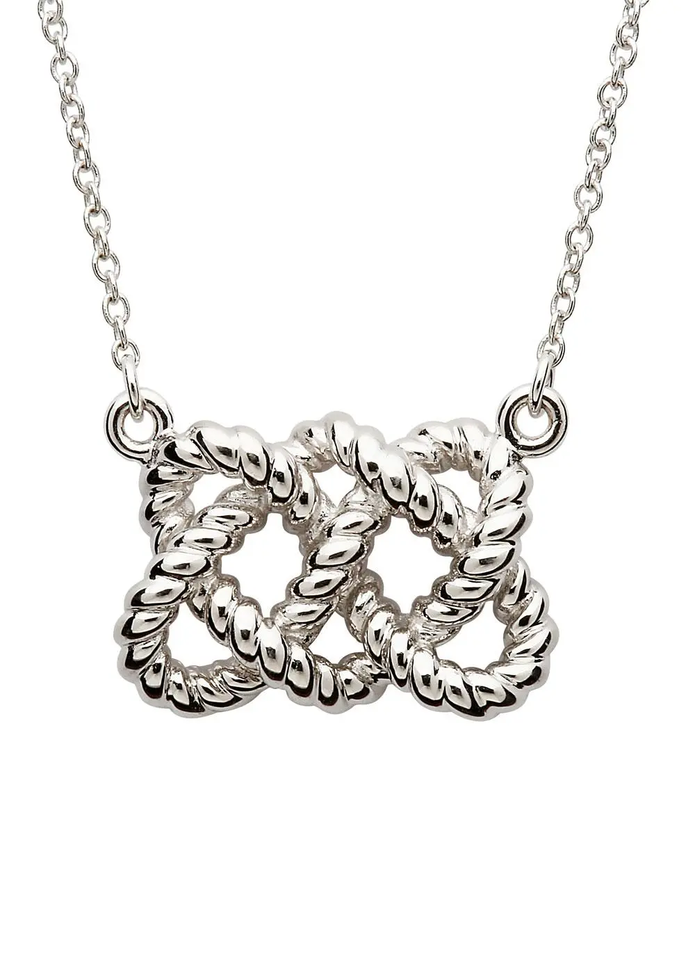 Sterling Silver Fisherman Knot Necklet