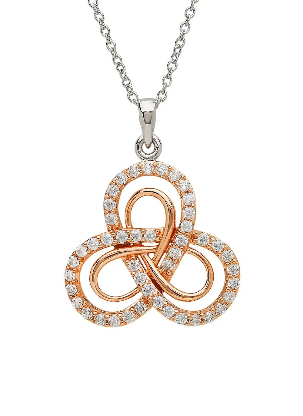 Double Trinity Rose Gold Pendant