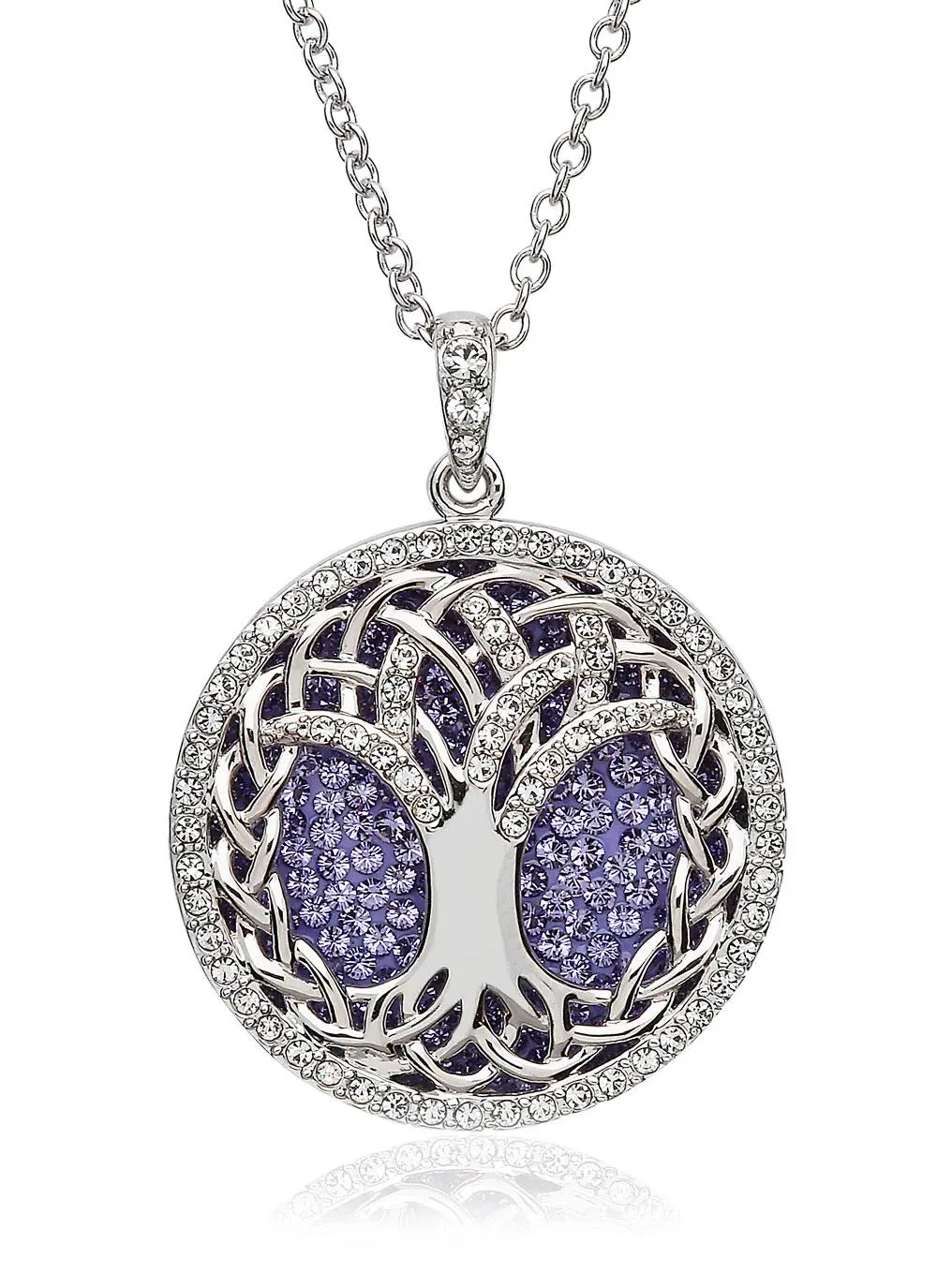 Tree Of Life Pendant Embellished With Swarovski Crystals