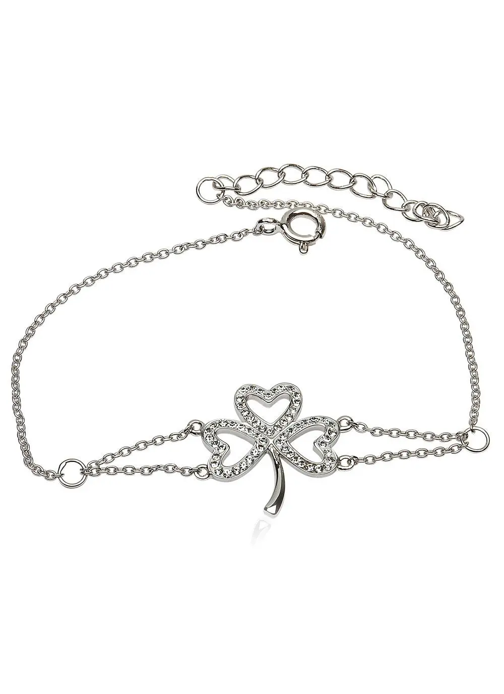 Shamrock Bracelet Adorned With Swarovski Crystals