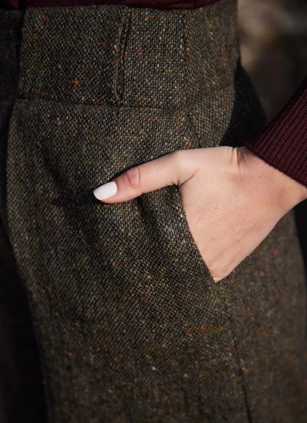 Irish Tweed Salt + Pepper Culottes