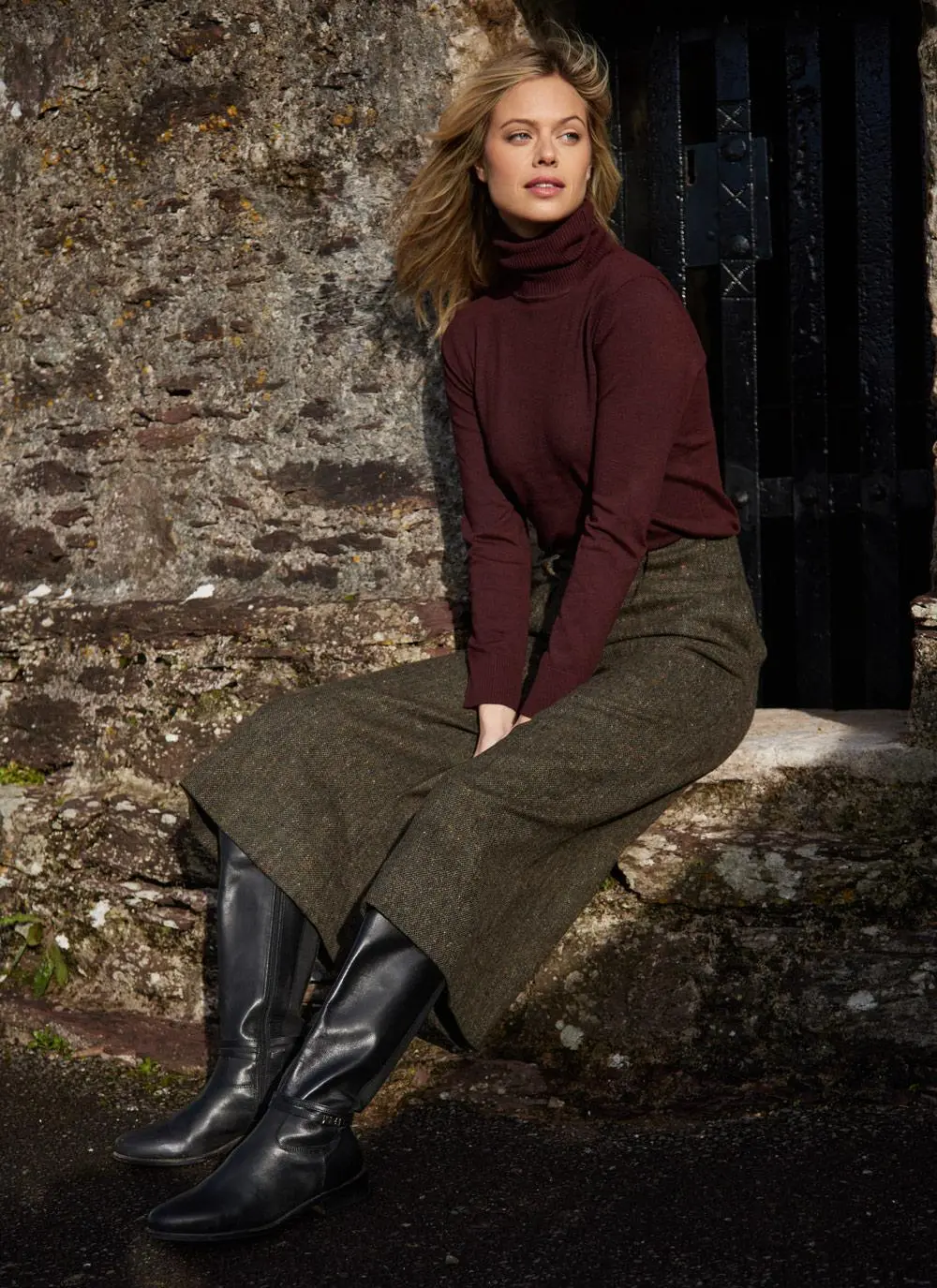 Irish Tweed Salt + Pepper Culottes