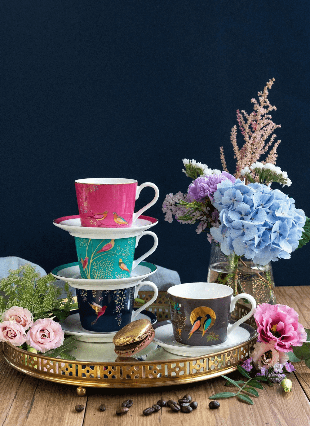 Sara Miller Chelsea Espresso Cups & Saucers