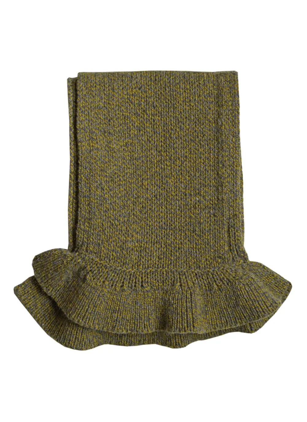 Fisherman Ruffle Scarf Lichen Green