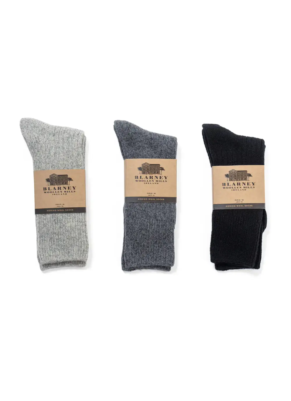 Set of 3 Mens Merino Wool Socks