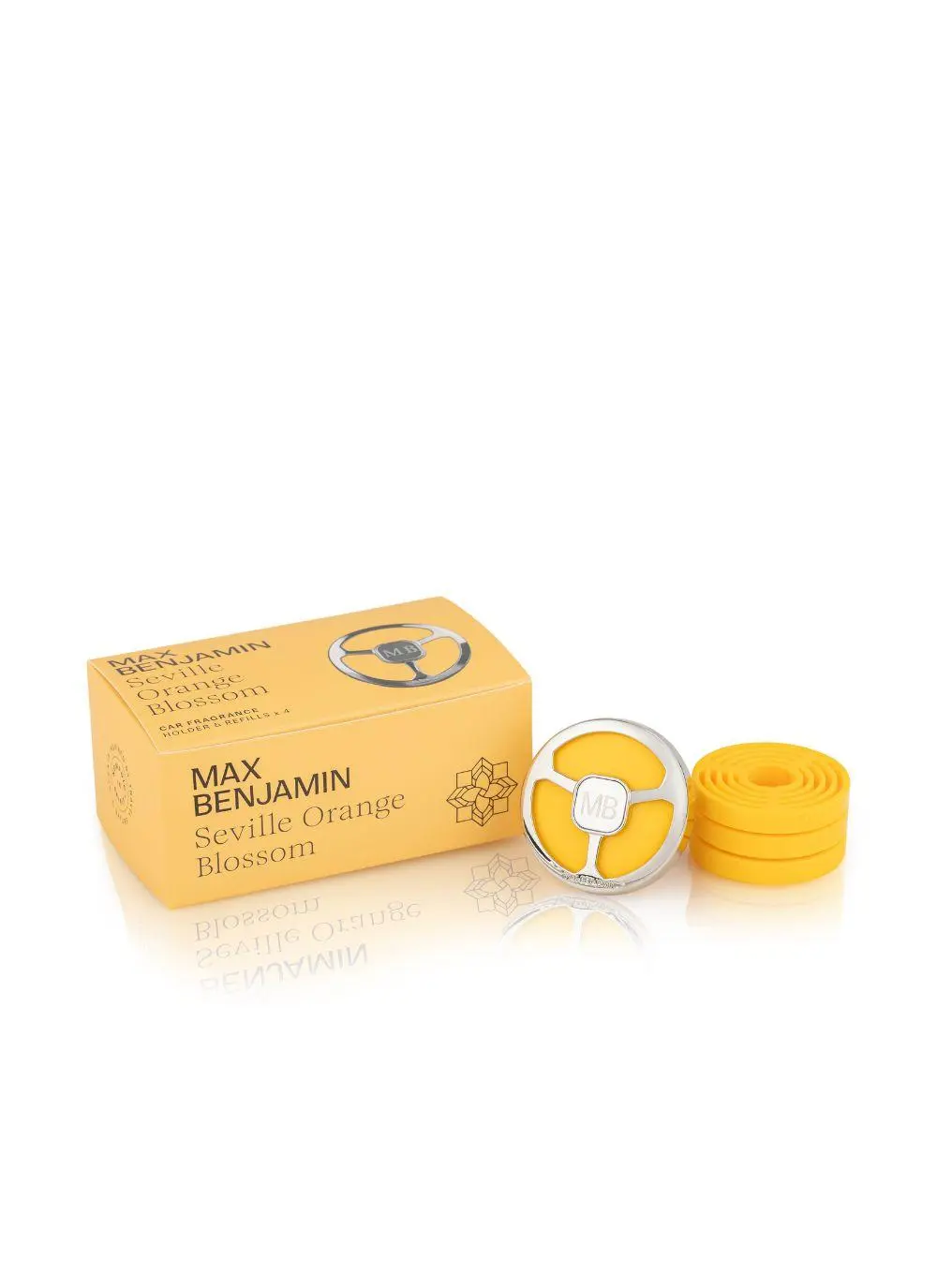 car fragrance diffuser gift set in a box with label 