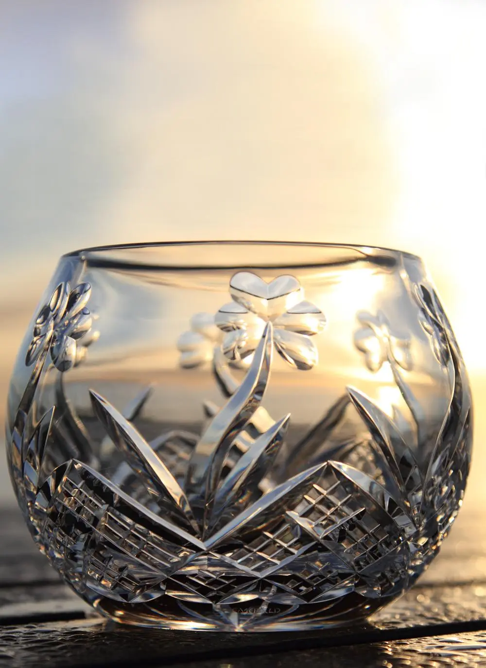 Emerald Crystal Shamrock 6'' Rose Bowl