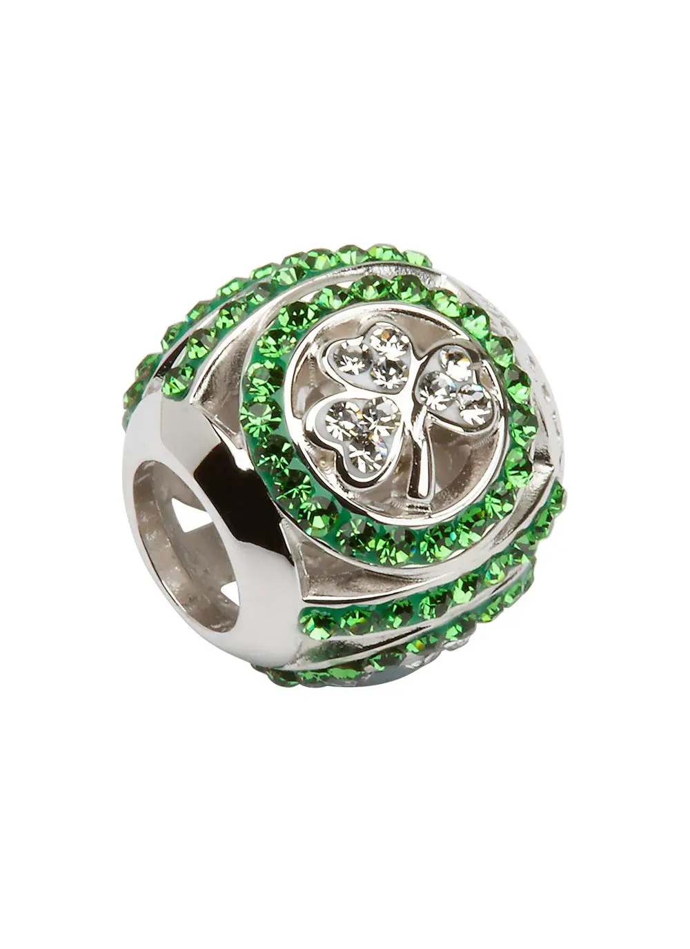 Shamrock Bead Encrusted With Swarovski Crystals