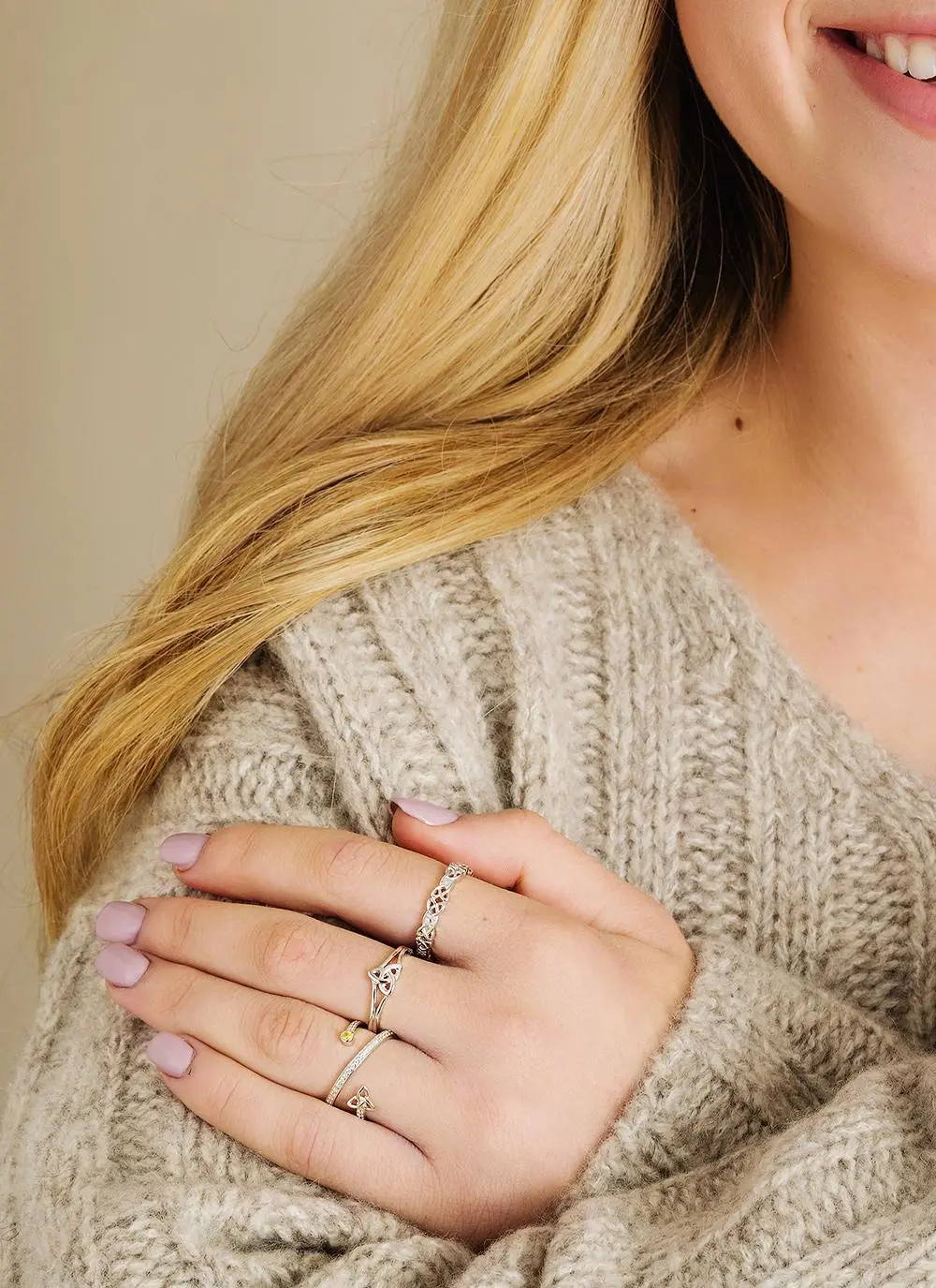 Sterling Silver Trinity Crossover Ring