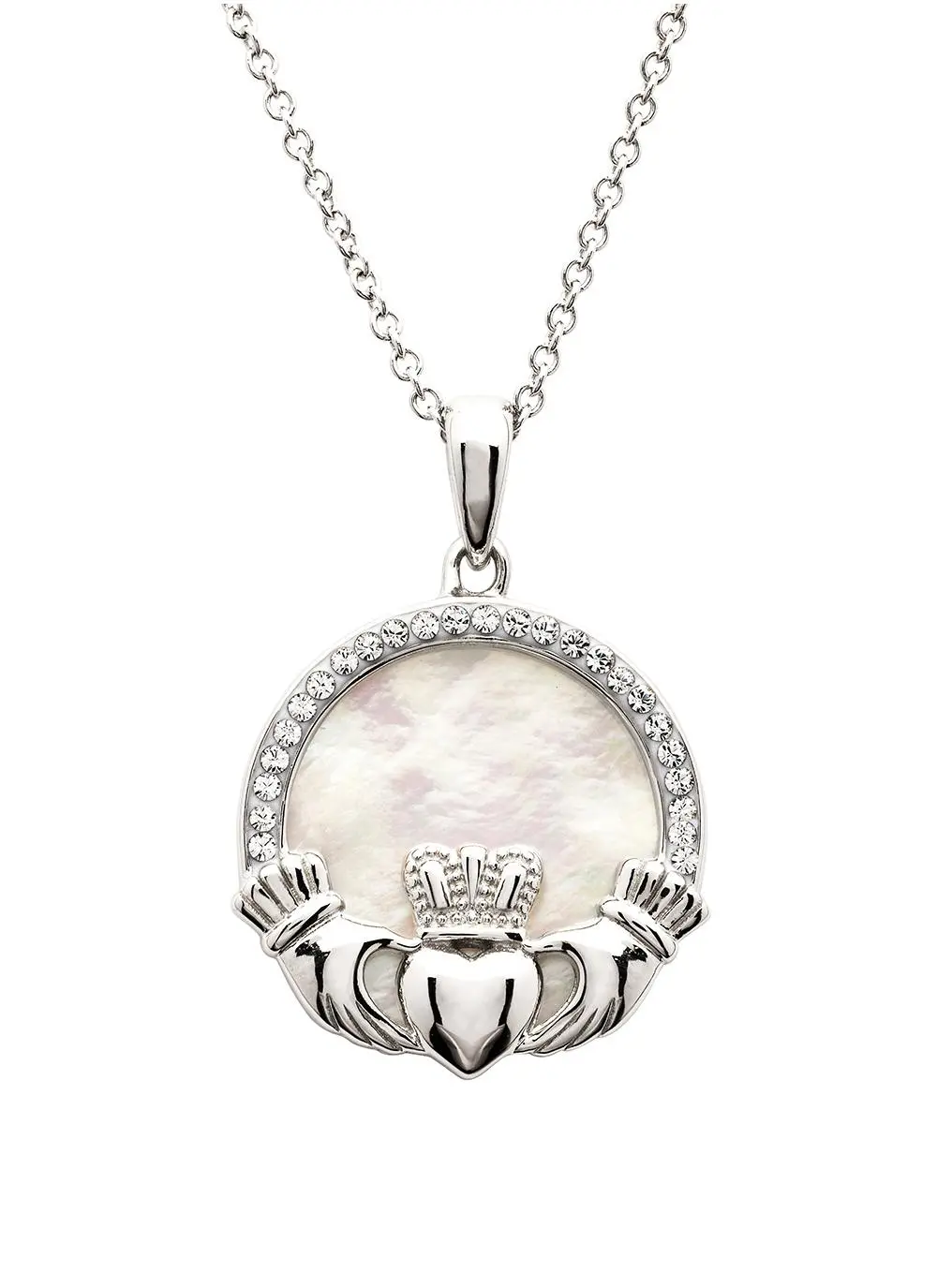 Silver Claddagh Coin Style Necklace Irish Celtic | Fenris | Claddagh  necklace, Celtic claddagh, Necklace