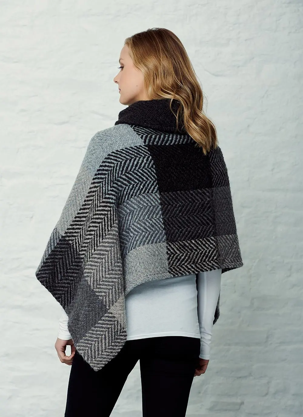 Shawl Collar Cape Multi Oak