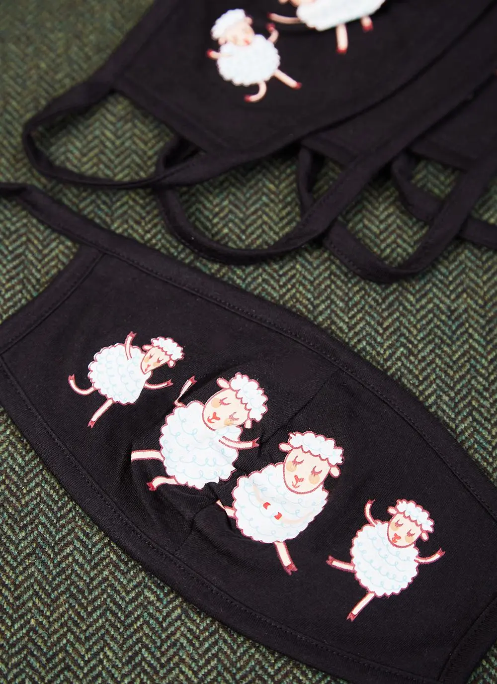 Sheep Double Layer Cotton Face Masks Set of 5
