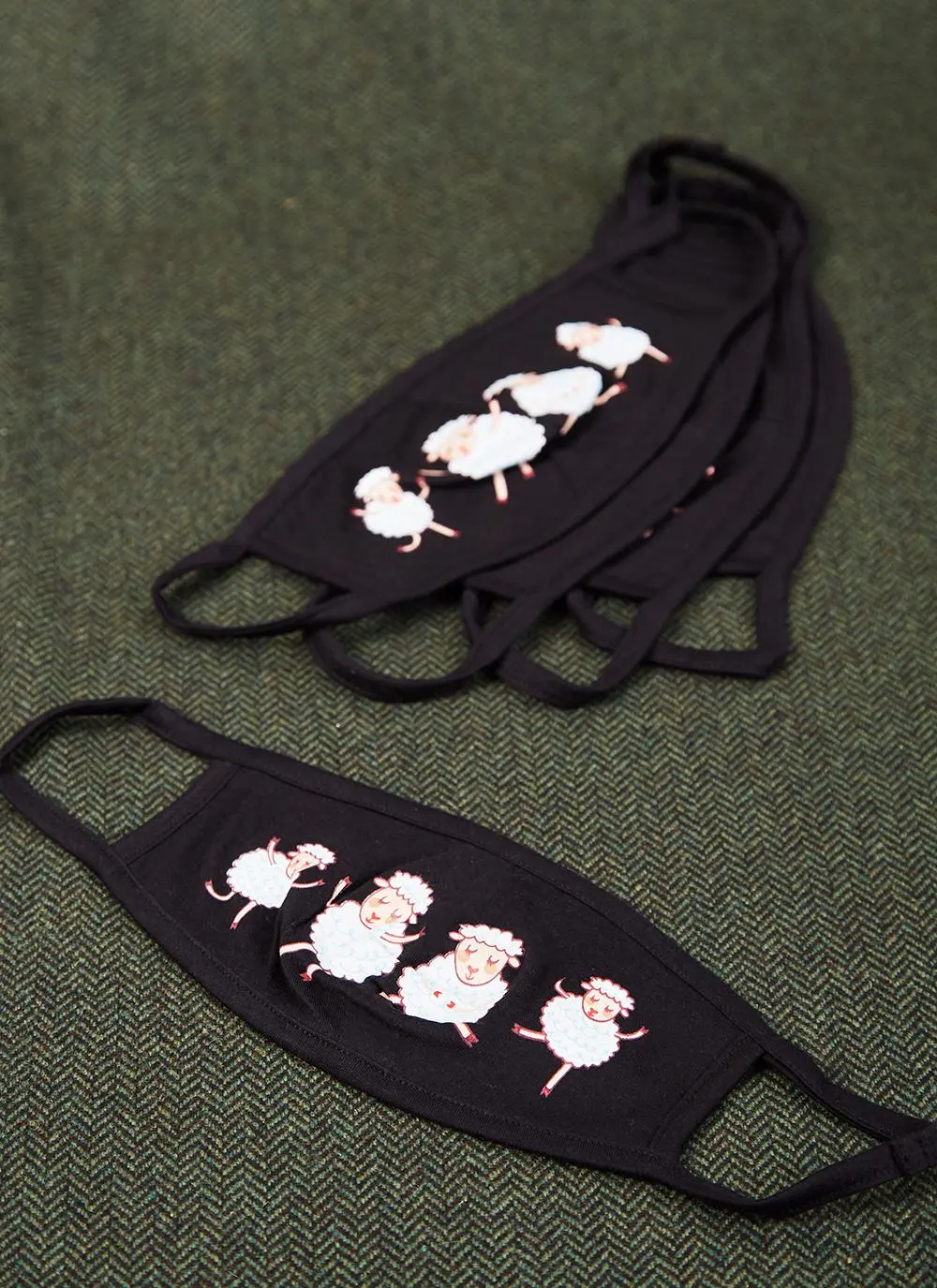 Sheep Double Layer Cotton Face Masks Set of 5