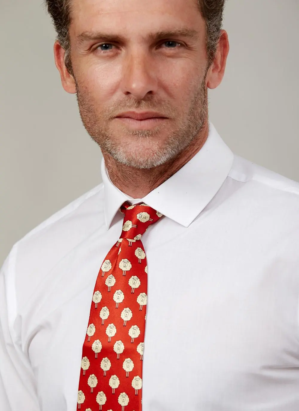 Sheep Silk Tie Red