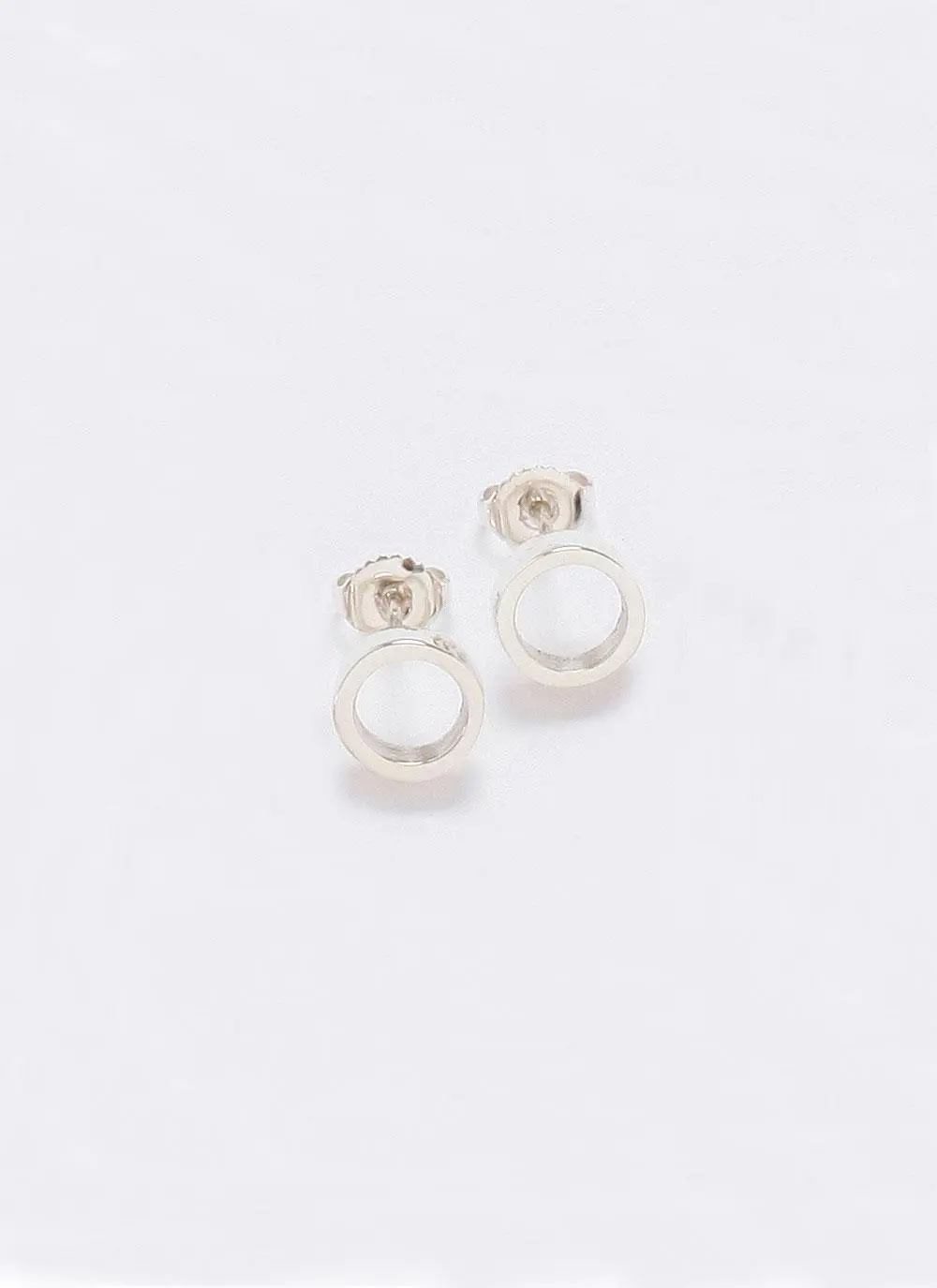 Sterling Silver Circles Stud Earrings