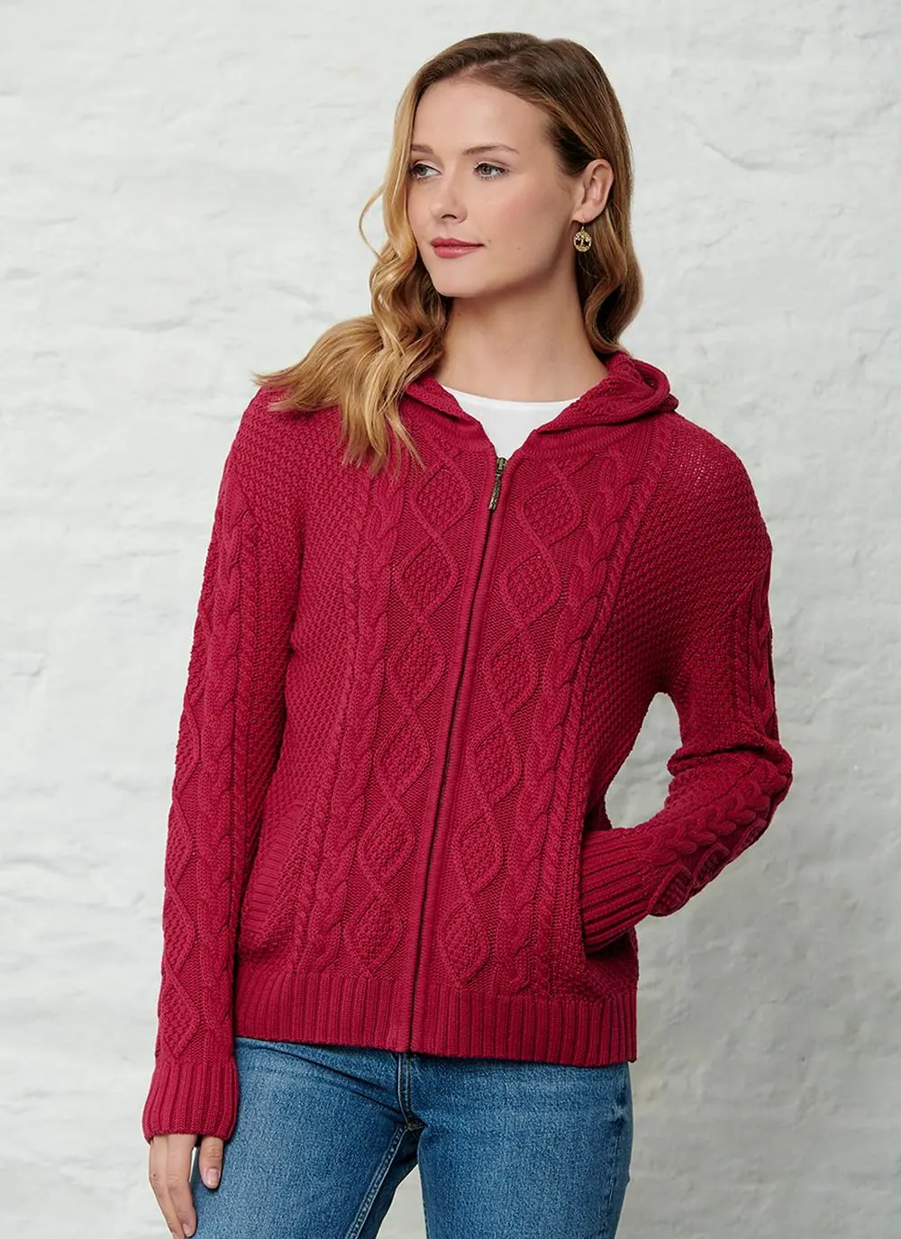 Sinead Cotton Aran Hoodie