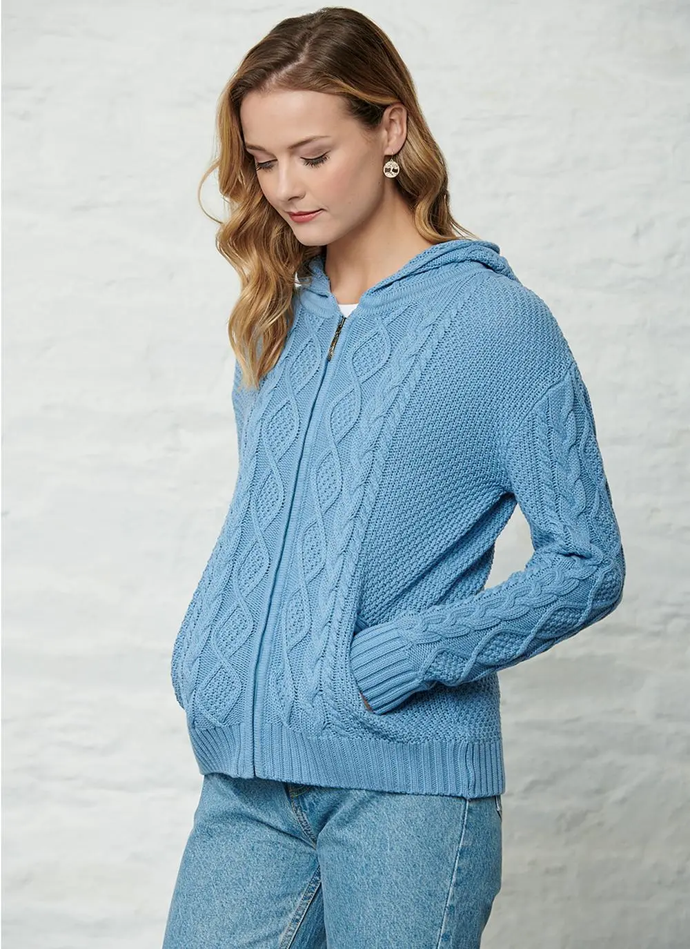 Sinead Cotton Aran Hoodie