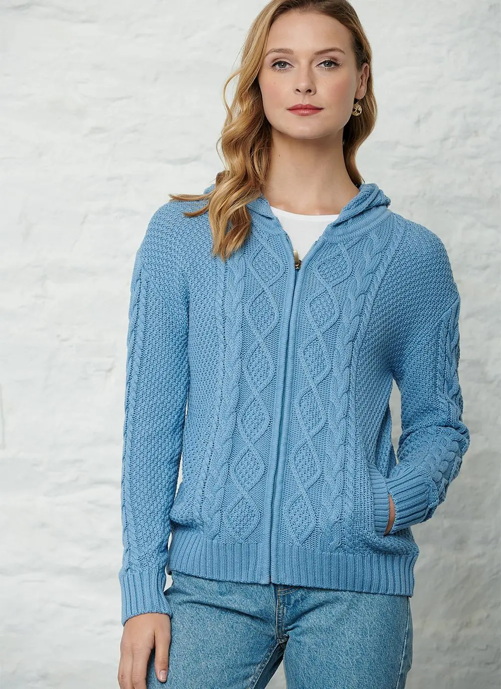Sinead Cotton Aran Hoodie