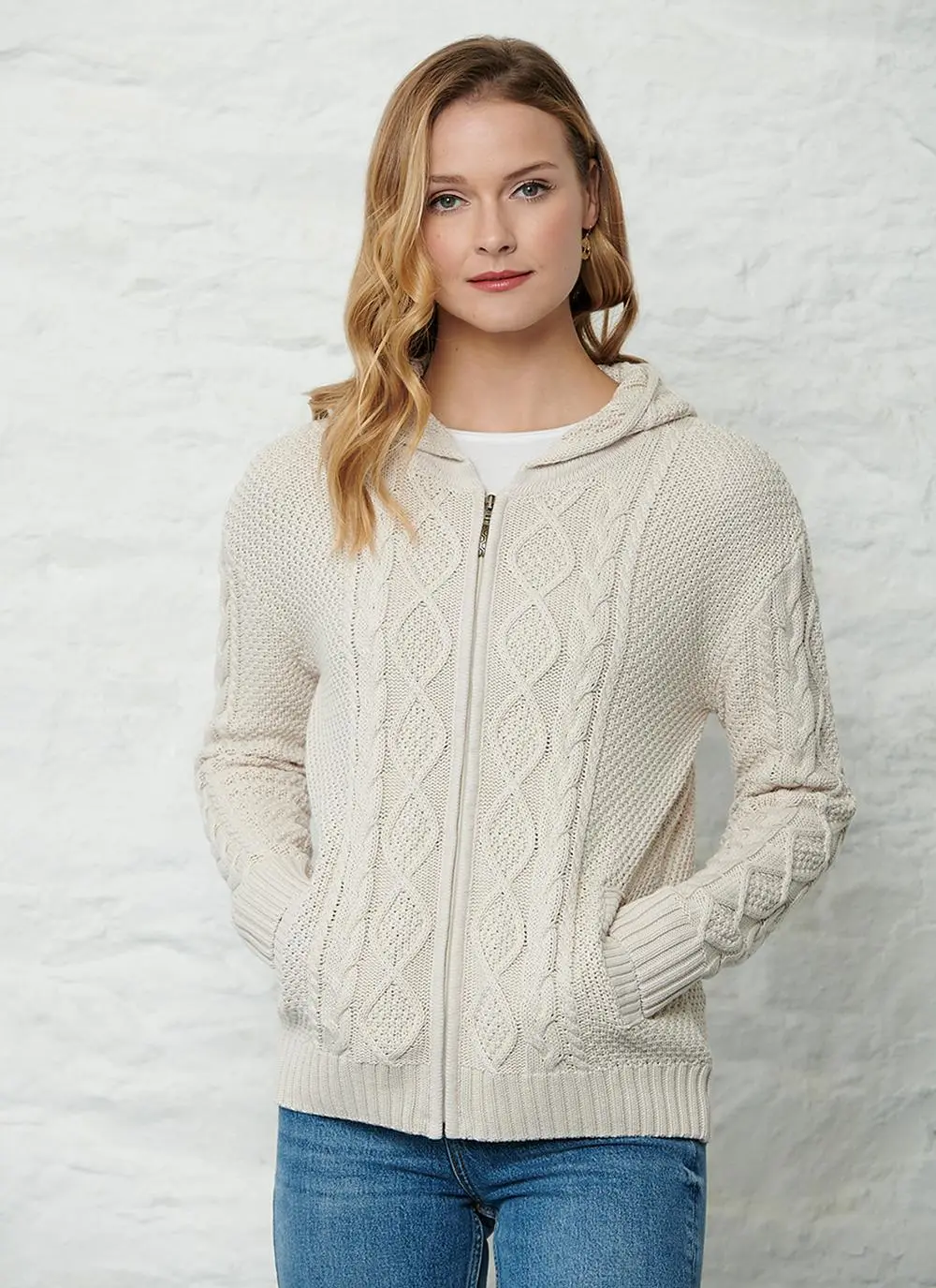 Sinead Cotton Aran Hoodie