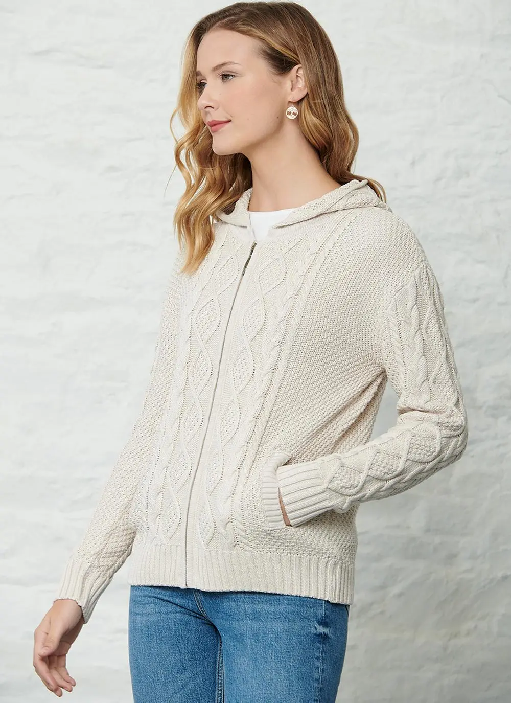 Sinead Cotton Aran Hoodie