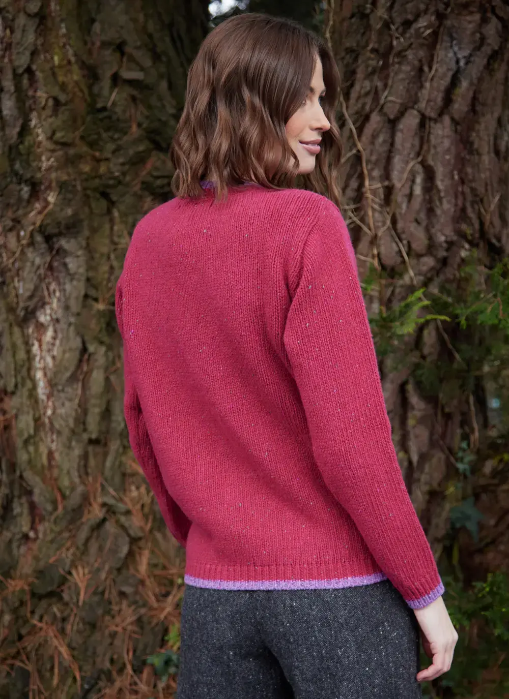 Slaney Cashmere Contrast Crew Neck 