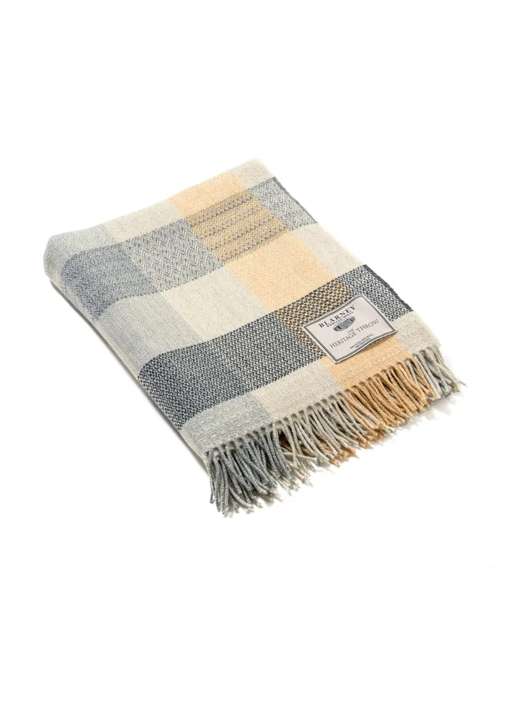 Slate Patchwork Lambswool Throw