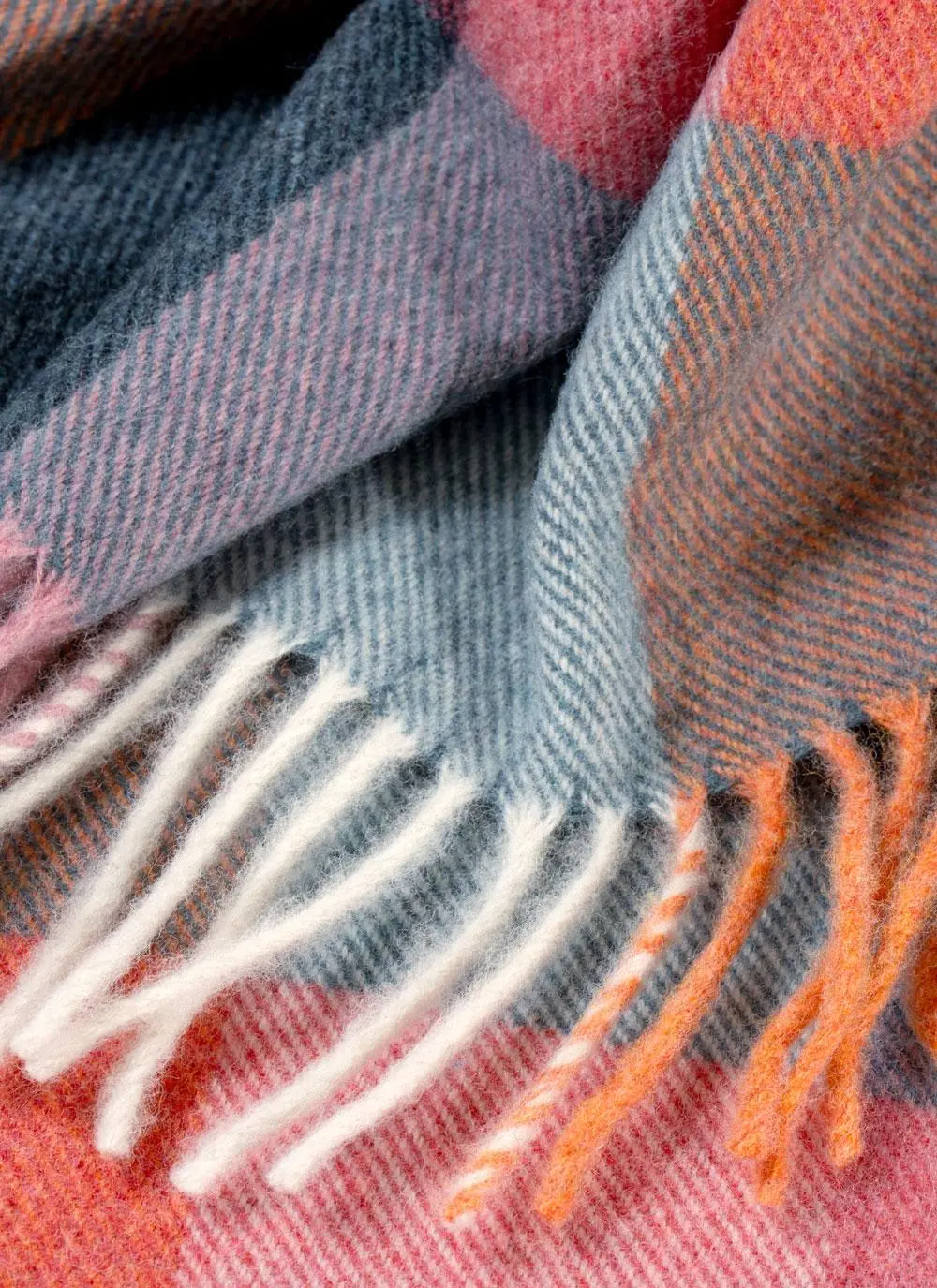 Sorbet Check Lambswool Throw 