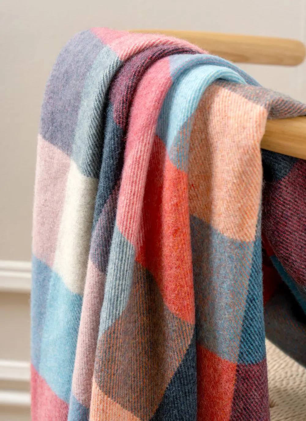 Sorbet Check Lambswool Throw 