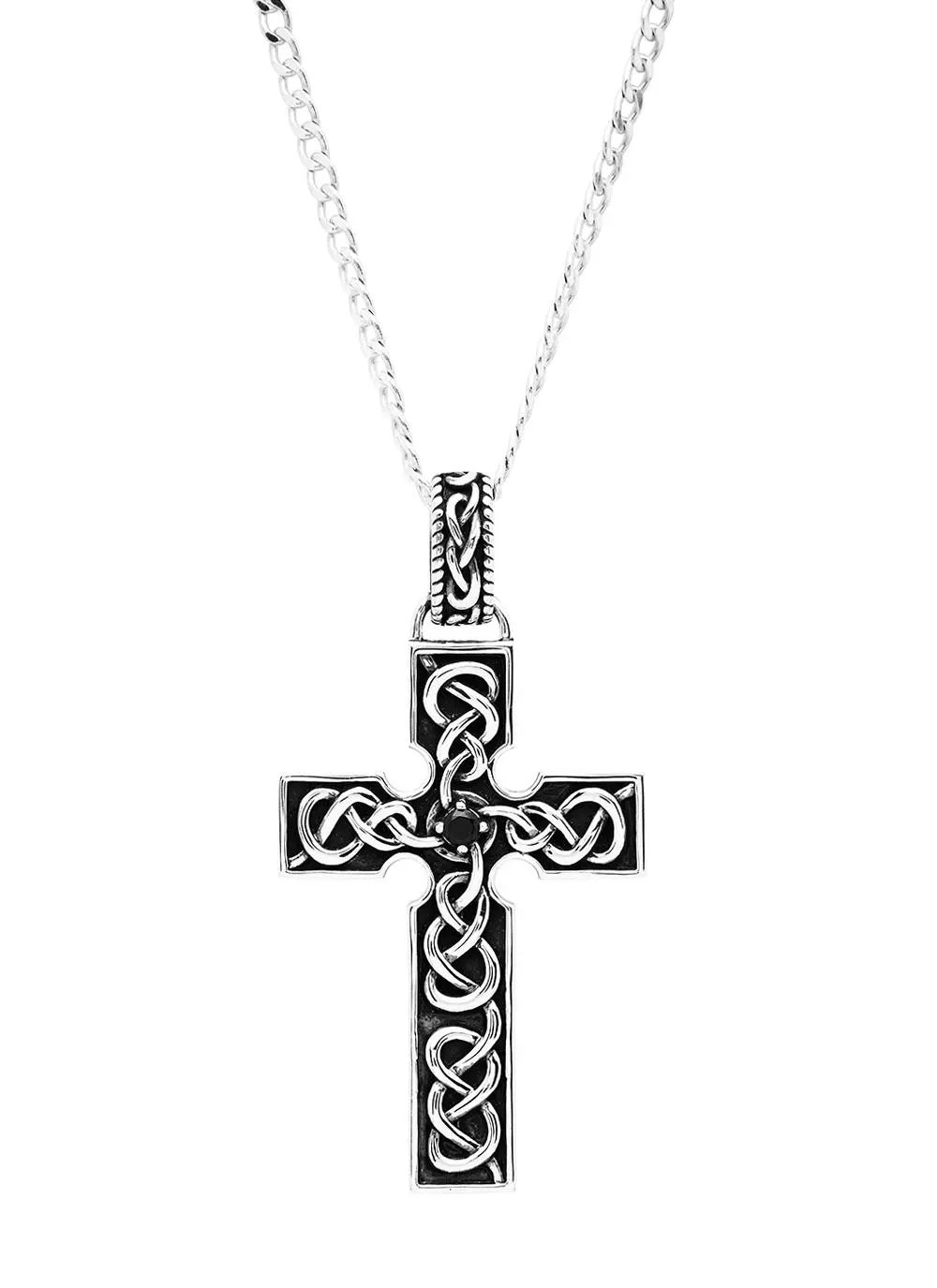 10kt Gold Filigre Celtic Cross With Emerald | Claddagh Jewellers