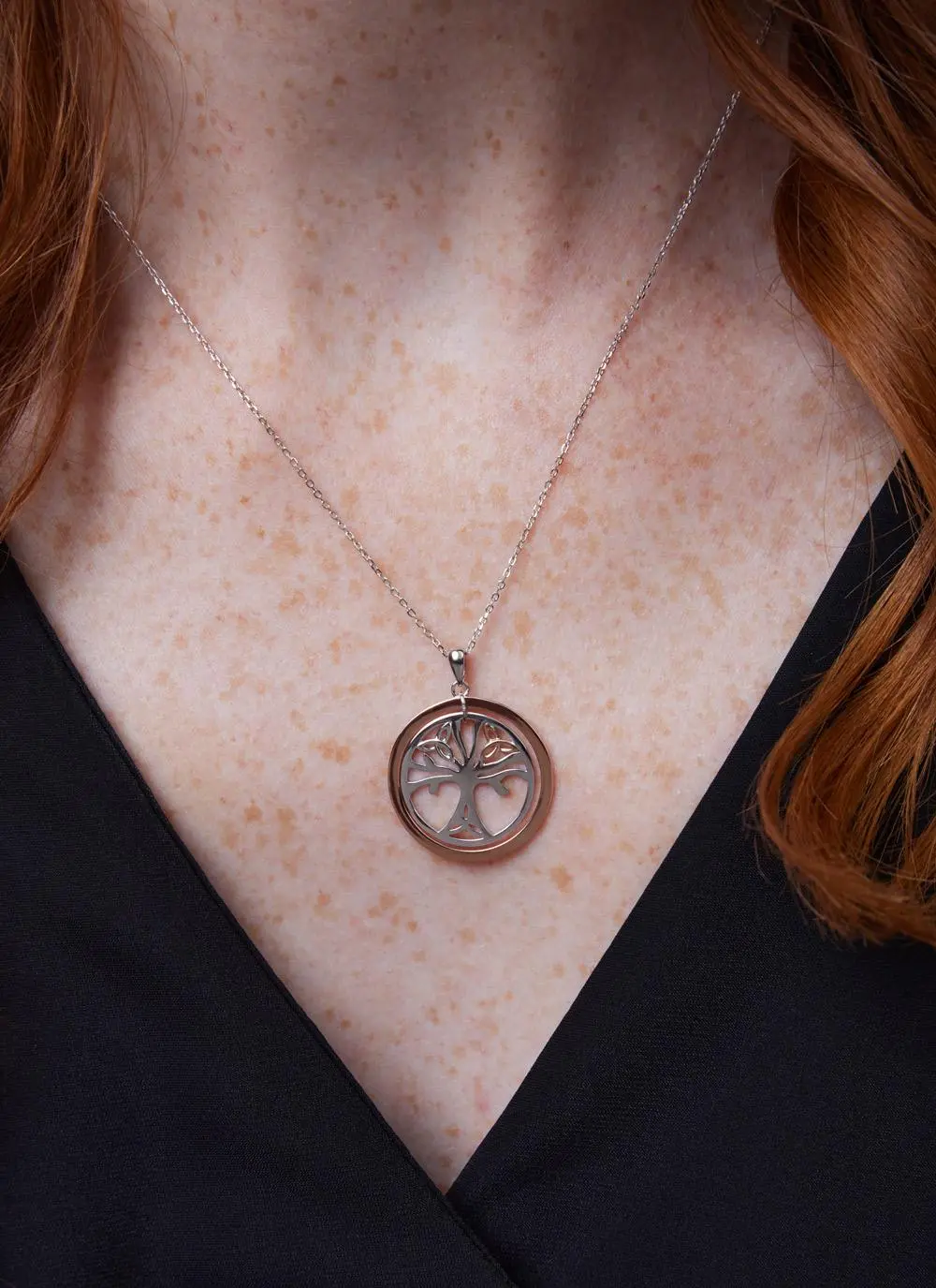Décolletage shot of Sterling Silver 
