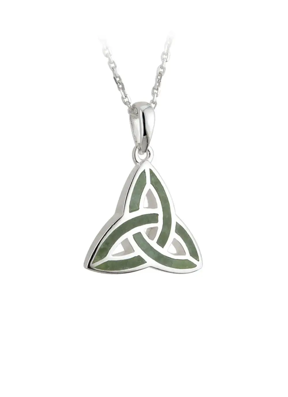Sterling Silver Connemara Marble Trinity Pendant