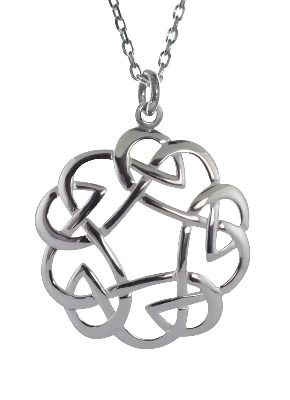 Sterling Silver Interlacing Celtic Knotwork Pendant