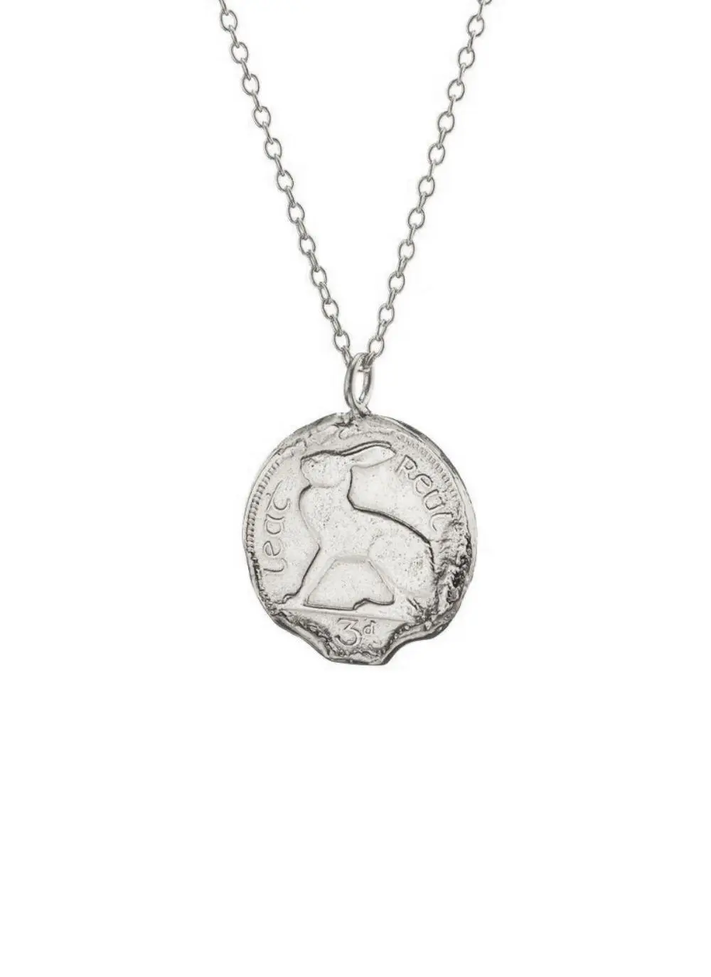 Sterling Silver Irish 3 Pence Coin Pendant Made in Ireland
