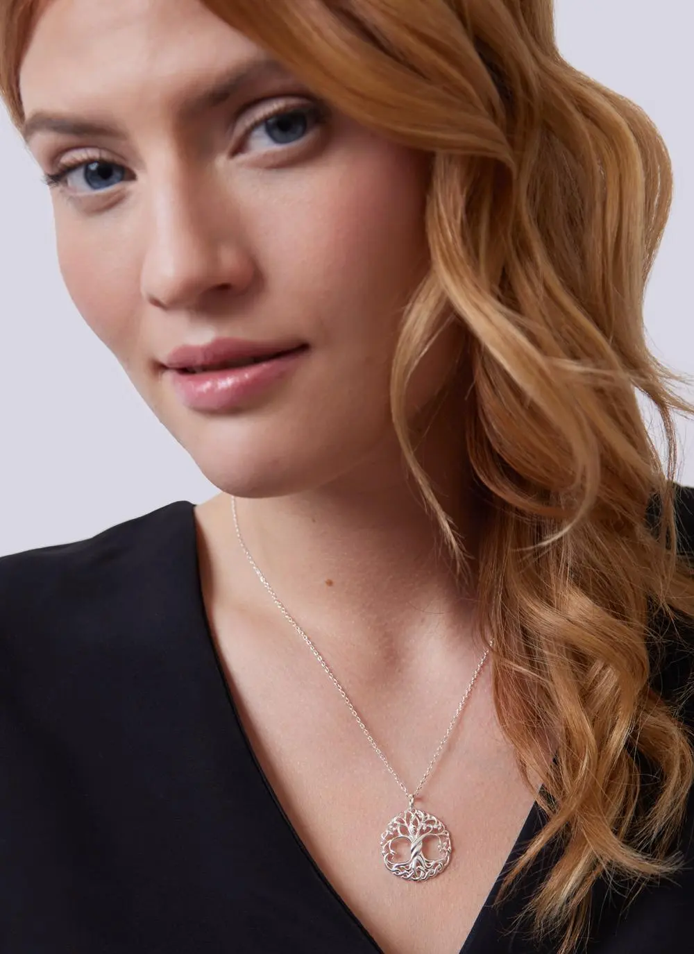 Sterling Silver Swirling Tree of Life Pendant 