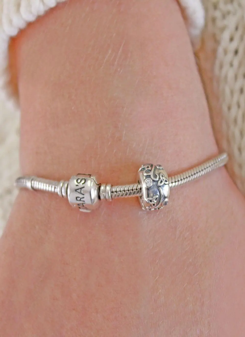 Sterling Silver Celtic Bead Bracelet