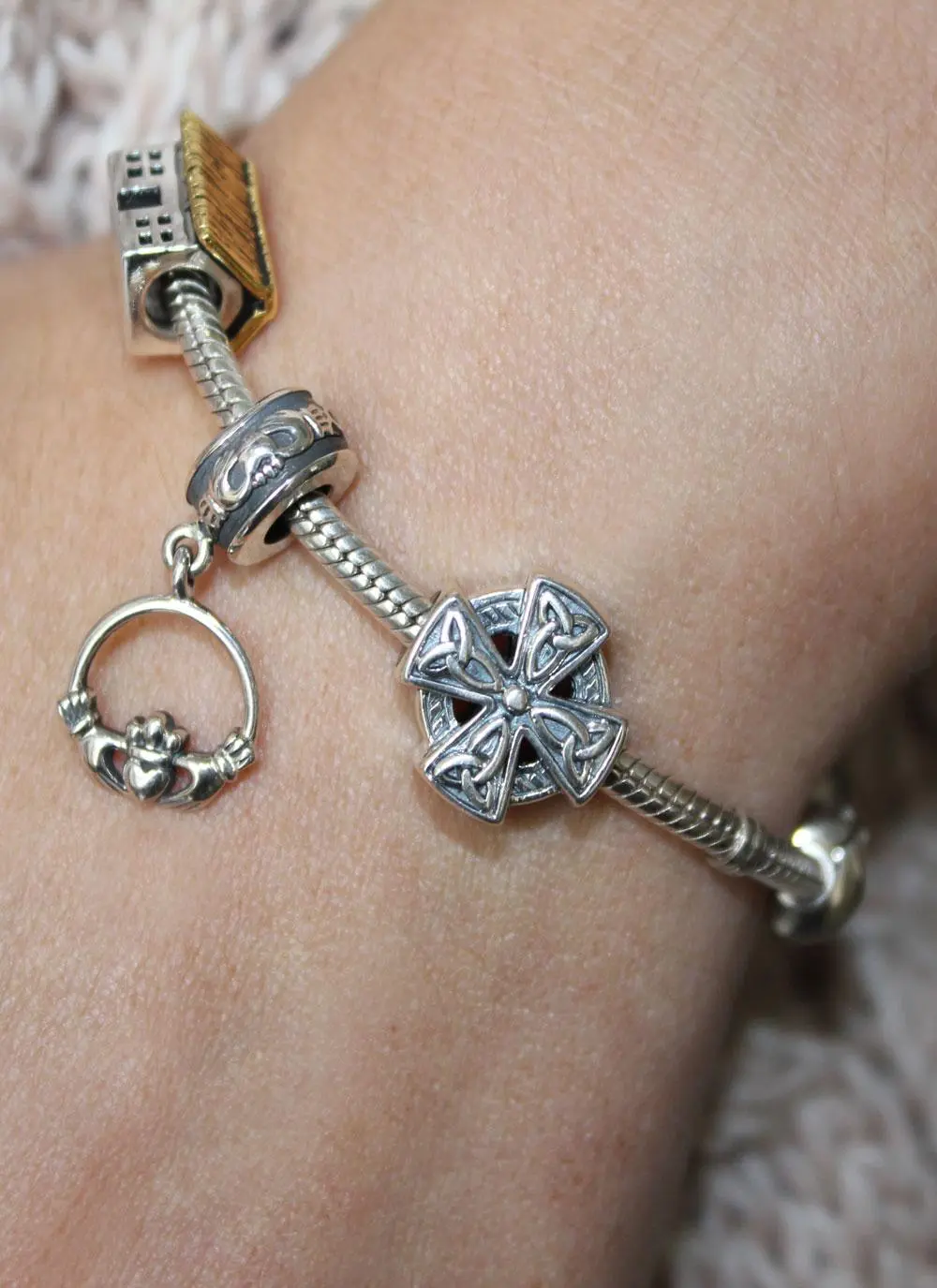Sterling Silver Celtic Cross Bead