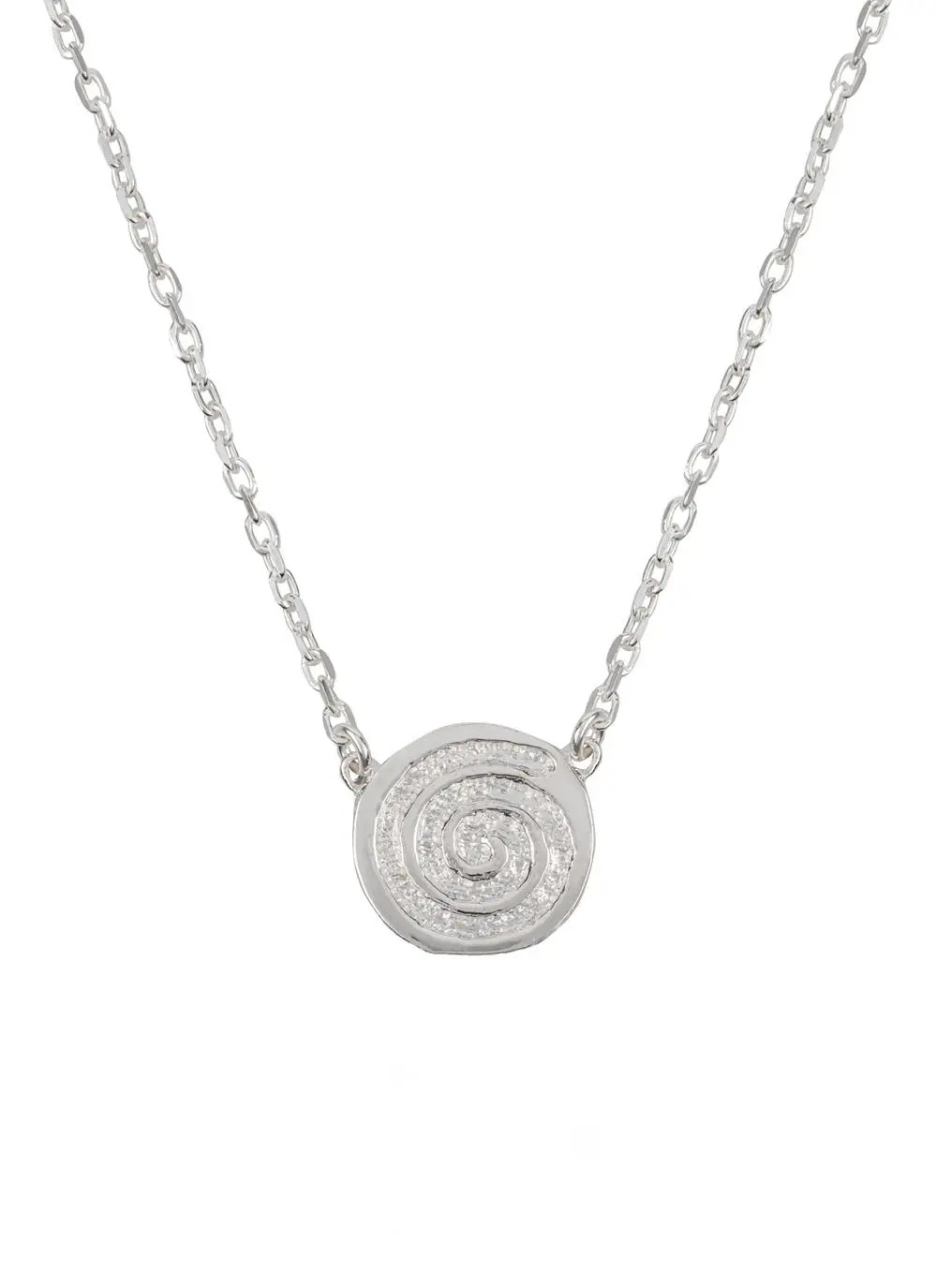 Sterling Silver Celtic Spiral Disc Pendant