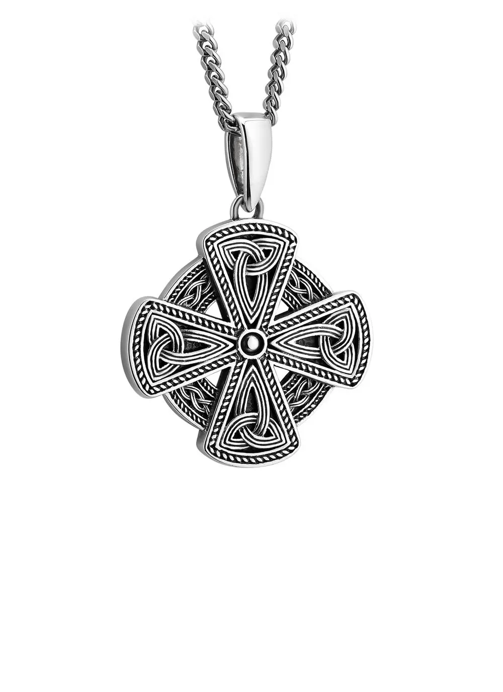 Sterling Silver Oxidized Celtic Cross