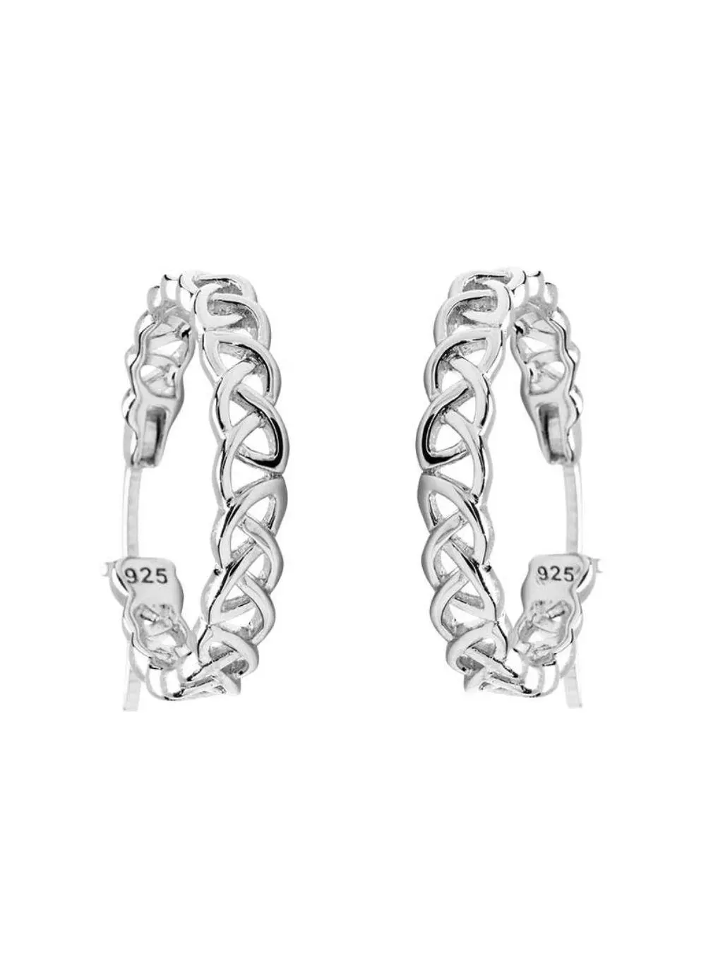Sterling Silver Petite Celtic Knot Hoop Earrings
