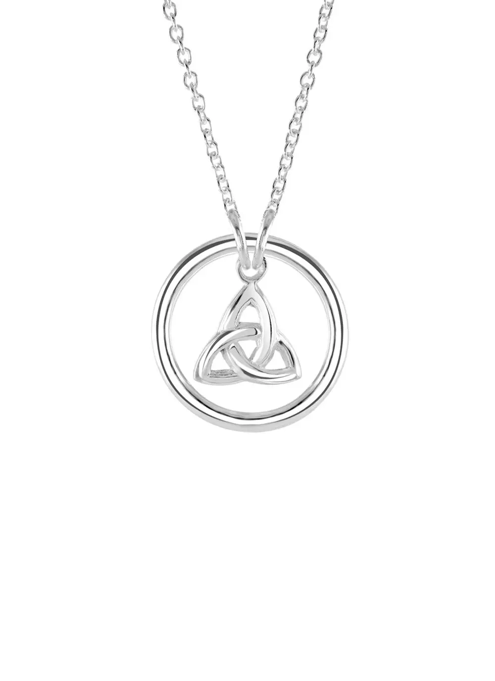 Sterling Silver Trinity Knot Halo Pendant