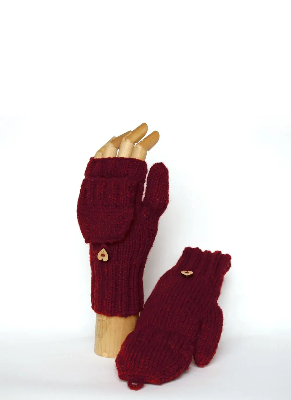  Mitten Knitting Kit Wine