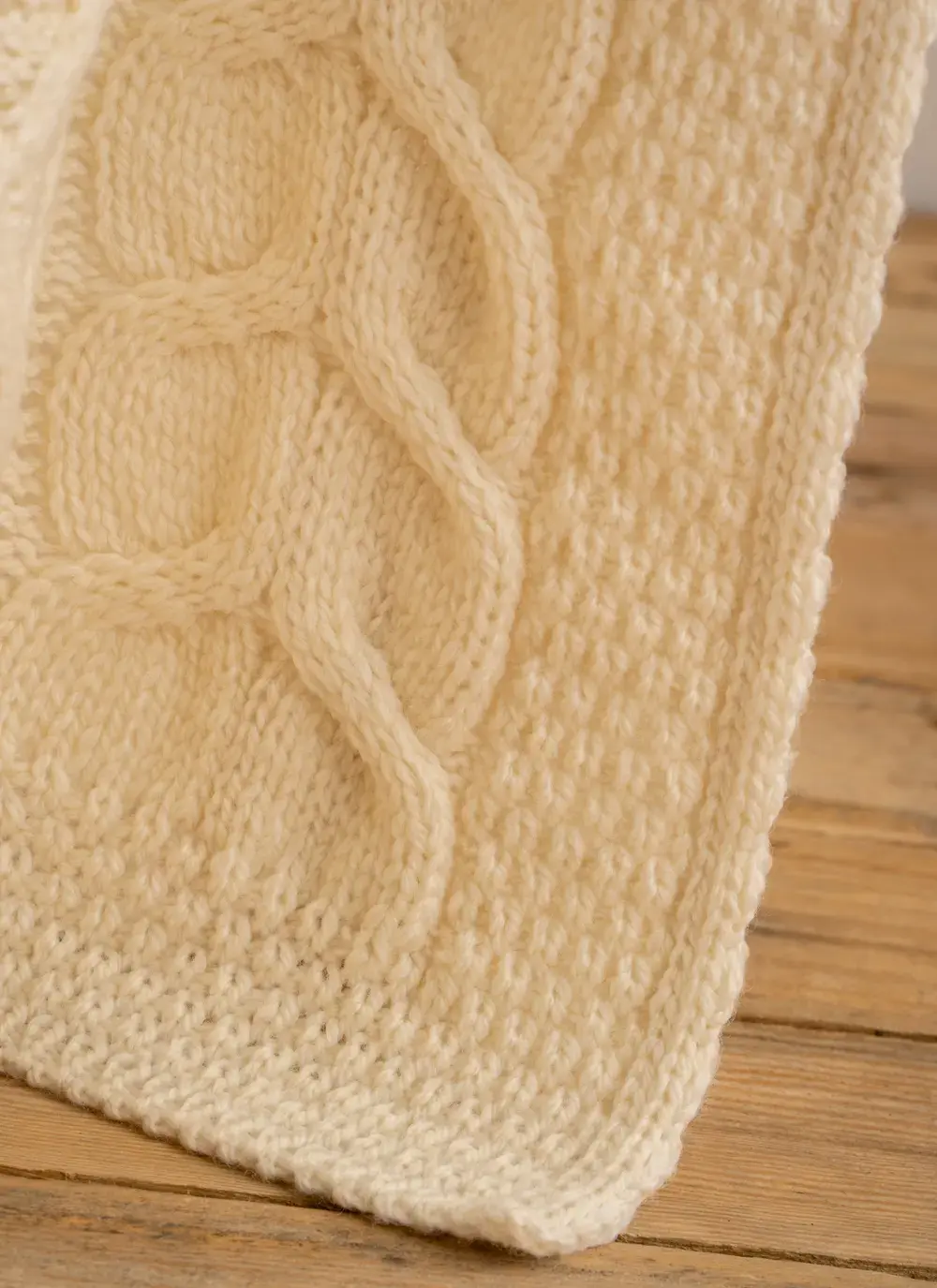 Supersoft Patchwork Aran Throw