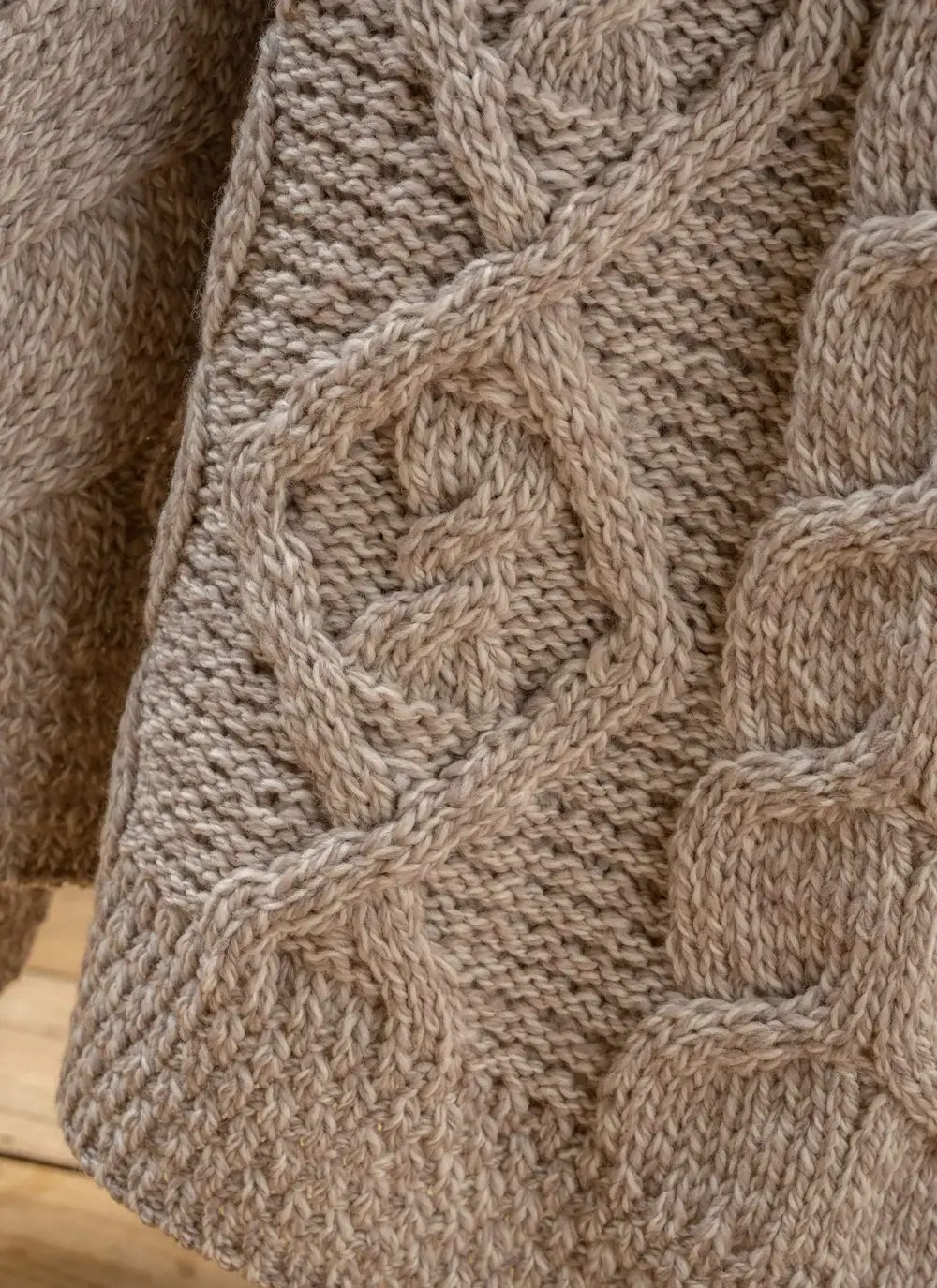 Supersoft Patchwork Aran Throw